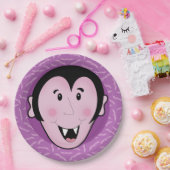 ドラキュラヴァンパイアこうもりハロウィンパープルこうもり ペーパープレート (パーティー)