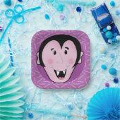 ドラキュラヴァンパイアこうもりハロウィンパープルこうもり ペーパープレート (パーティー)