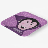 ドラキュラヴァンパイアこうもりハロウィンパープルこうもり ペーパープレート (傾斜あり)