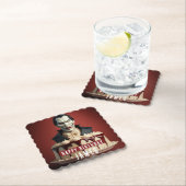 ドラキュラヴァンパイアをテーマにしたクリームケーキ – 誕生日 ペーパーコースター (インサイチュ)