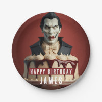 ドラキュラヴァンパイアをテーマにしたクリームケーキ – 誕生日