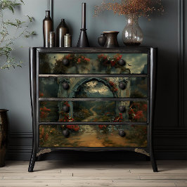 ドラキュラ城ゴシック様式のアーチ 薄葉紙