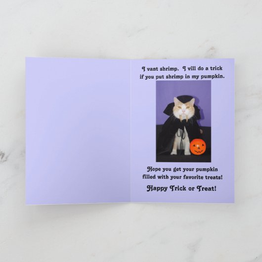 ドラキュラ子猫 カード (内部)