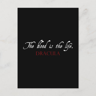 ドラキュラ引用文：血は命である ポストカード