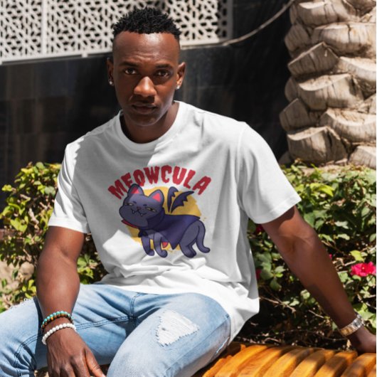 ドラキュラ猫マンガ Tシャツ