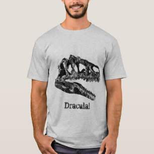 ドラキュラ! アロサウルスの恐竜のスカル Tシャツ