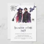 ドラキュラ ウィッチ 大人 ハロウィン 衣装 パーティー 招待状 (正面)