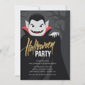 ドラキュラ ハロウィン 衣装パーティー 招待状 (正面)