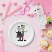 ドラキュラ&フランケンシュタイン ペーパープレート (パーティー)