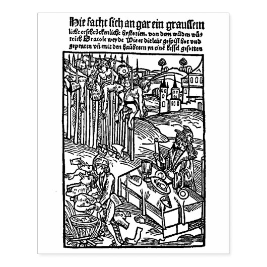 ドラキュラ[ブラッドテペス]ウッドカット ラバースタンプ (インプリント)