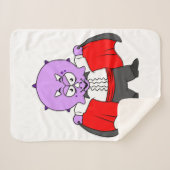 ドラクラ伯爵の服を着たセラトプの恐竜。 シェルパブランケット (正面(横))