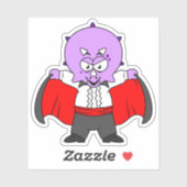 ドラクラ伯爵の服を着たセラトプの恐竜。 シール (シート)