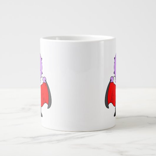 ドラクラ伯爵の服を着たセラトプの恐竜。 ジャンボコーヒーマグカップ (正面)