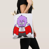 ドラクラ伯爵の服を着たセラトプの恐竜。 トートバッグ (クローズアップ)