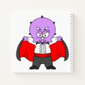 ドラクラ伯爵の服を着たセラトプの恐竜。 ノートブック (裏面)