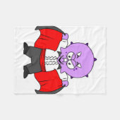 ドラクラ伯爵の服を着たセラトプの恐竜。 フリースブランケット (正面(横))