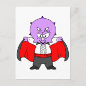 ドラクラ伯爵の服を着たセラトプの恐竜。 ポストカード (正面)