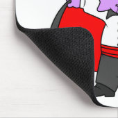 ドラクラ伯爵の服を着たセラトプの恐竜。 マウスパッド (コーナー)