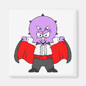 ドラクラ伯爵の服を着たセラトプの恐竜。 マグネット (正面)