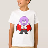 ドラクラ伯爵の服を着たセラトプの恐竜。 Tシャツ (正面)