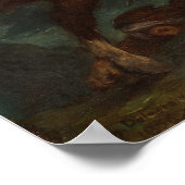 ドラクロワ – タークはギリシャの騎士に降伏する… ポスター (角)