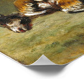 ドラクロワ – ヤギを食べるライオン ポスター (角)