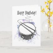 ドラクールムミュージシャンジャズロック&転が誕生日音楽 カード (黄色い花)