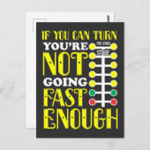 ドラグおもしろいスターのレースカー愛好家 ポストカード (正面/裏面)