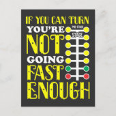 ドラグおもしろいスターのレースカー愛好家 ポストカード (正面)