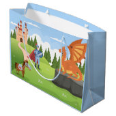 ドラグクールナイト愛好家の名前を追加 ラージペーパーバッグ (裏面アングル)