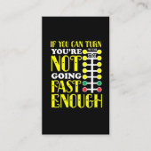 ドラグスターおもしろいの運転手，レースカーに熱中 名刺 (正面)