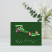 ドラグスターを運転するサンタクロース シーズンポストカード (スタンド正面)