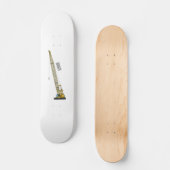 ドラグライン掘削機の漫画イラストレーション スケートボード (正面)