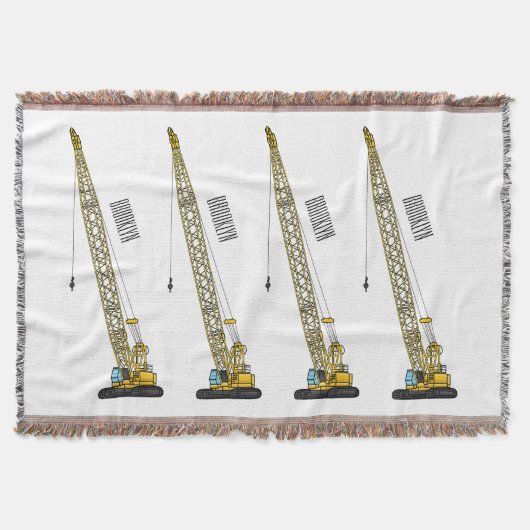 ドラグライン掘削機の漫画イラストレーション スローブランケット (正面)