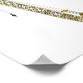 ドラグライン掘削機の漫画イラストレーション ポスター (角)