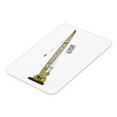 ドラグライン掘削機の漫画イラストレーション マグネット (左側)