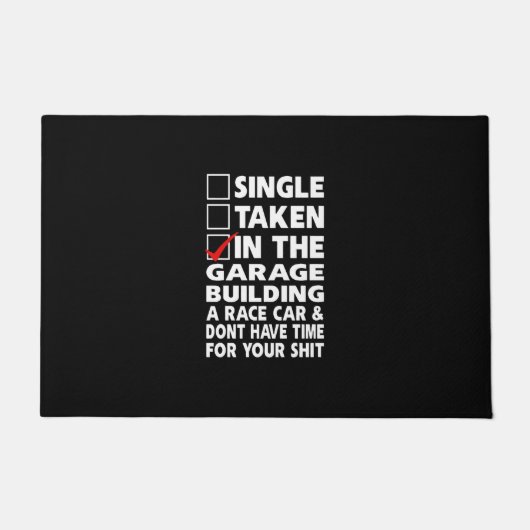 ドラグレース&レーシングカーのドormat ドアマット (正面)