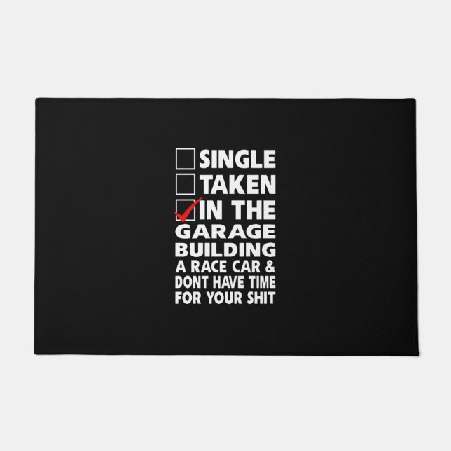 ドラグレース&レーシングカーのドormat ドアマット (正面)