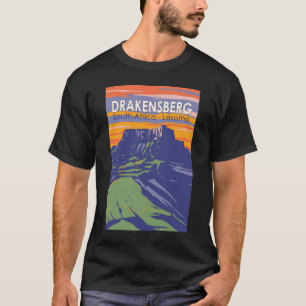ドラケンズベルグソソトトラベルアートレトロ Tシャツ