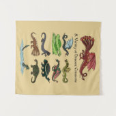 ドラコニックな様々な生き物 タペストリー (正面(横))