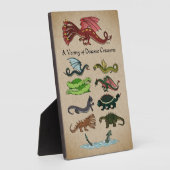 ドラコニックな様々な生き物 フォトプラーク (側面)