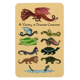 ドラコニックな様々な生き物 マグネット
