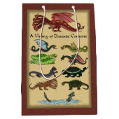 ドラコニックな様々な生き物 ミディアムペーパーバッグ (正面)