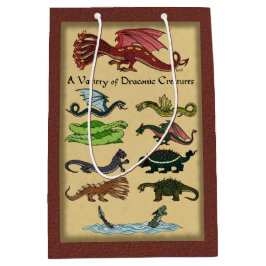 ドラコニックな様々な生き物 ミディアムペーパーバッグ