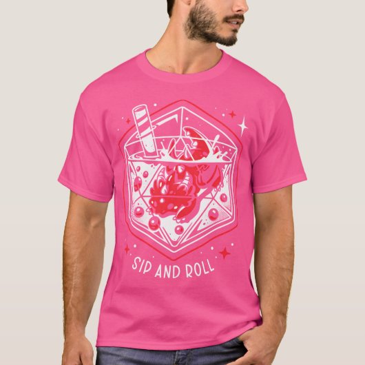 ドラコニックバブルティー – Dragon D20サイコロ Tシャツ (正面)