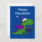 ドラゴおもしろいンと(ユダヤ教)メノラーハッピーハヌッカアート シーズンポストカード (正面/裏面)