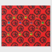 ドラゴカラフルと宝石 ラッピングペーパー (フラット)