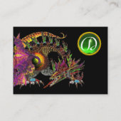 ドラゴジェムストーンモノグラムブラックグリーンエメラルド 名刺 (裏面)