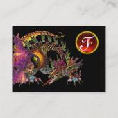 ドラゴジェムストーンモノグラムブラックパープルバイオレットルビー 名刺 (裏面)