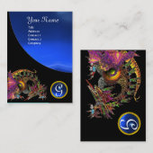 ドラゴジェムストーンモノグラムブラックブルーサファイア 名刺 (正面/裏面)